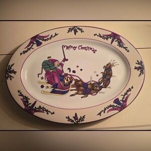 Festive Christmas Platter with Santa and Reindeer